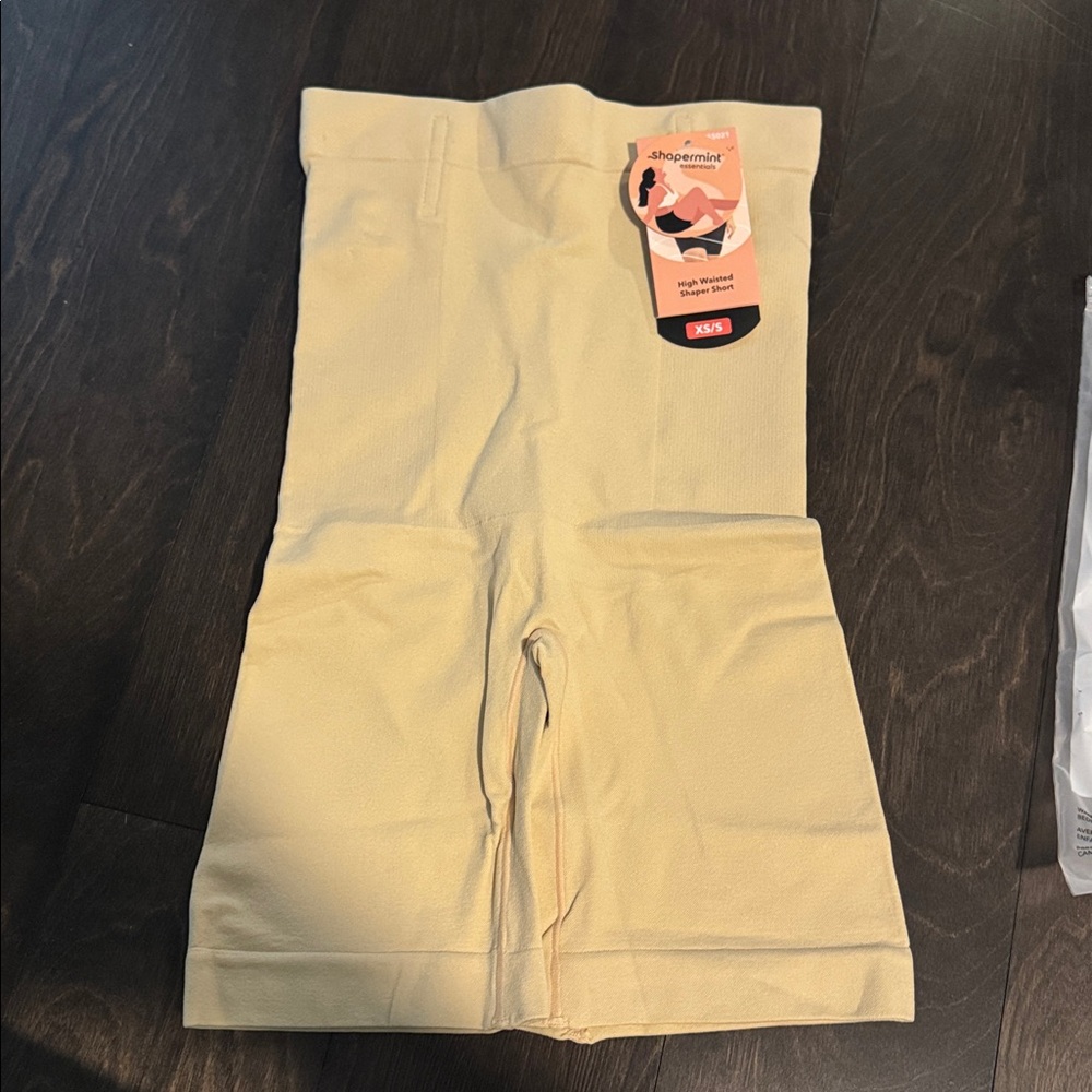 Shapermint Essentials High-Waisted Shaper Shorts in Cream